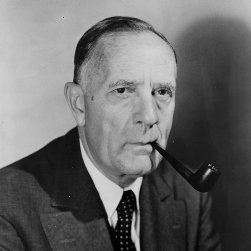 Edwin Hubble with pipe